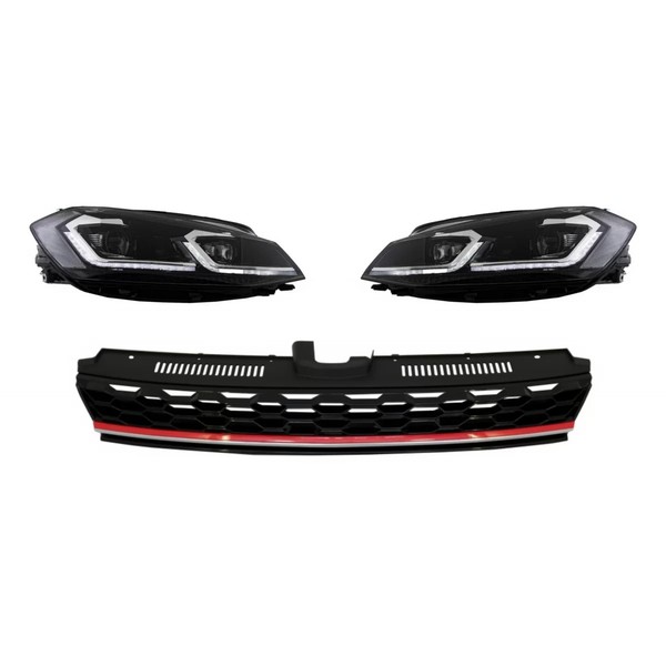 Gitter FüR Vw Golf 7.5 Facelift 17+ Gti Look Led Scheinwerfer Dynamisch Lichter-image