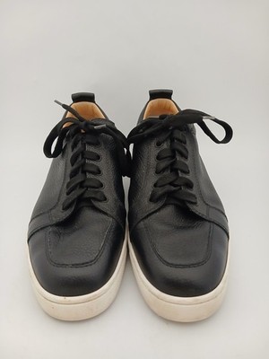 Original Christian Louboutin Black Calf Leather Rantulow Sneaker - EU 43