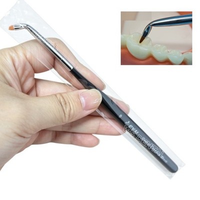 Dental Curved Brush Bent Nylon Hair Brushes Posterior Shape Denture Teeth Pens
