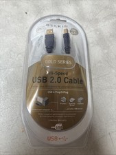 New Belkin Gold Series USB 2.0 Device Cable, A/B, 6', 1.8 Black