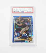 2021 Bowman Chrome Draft Sapphire Jackson Merrill RC #BDC119 Rookie PSA 8