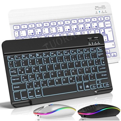 QWERTZ Bluetooth Tastatur Maus Für Samsung Galaxy Tab S11 S10 FE S9 S8 A11+ A9+