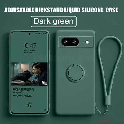 Offizielle Silikon Hülle für Google Pixel 8 9 Pro XL A mit Fingerring Ständer Cover