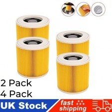 Image of 2-4x Cartridge Filter for Karcher WD WD2 WD3 Series Wet & Dry Vacuum Cleaner Set