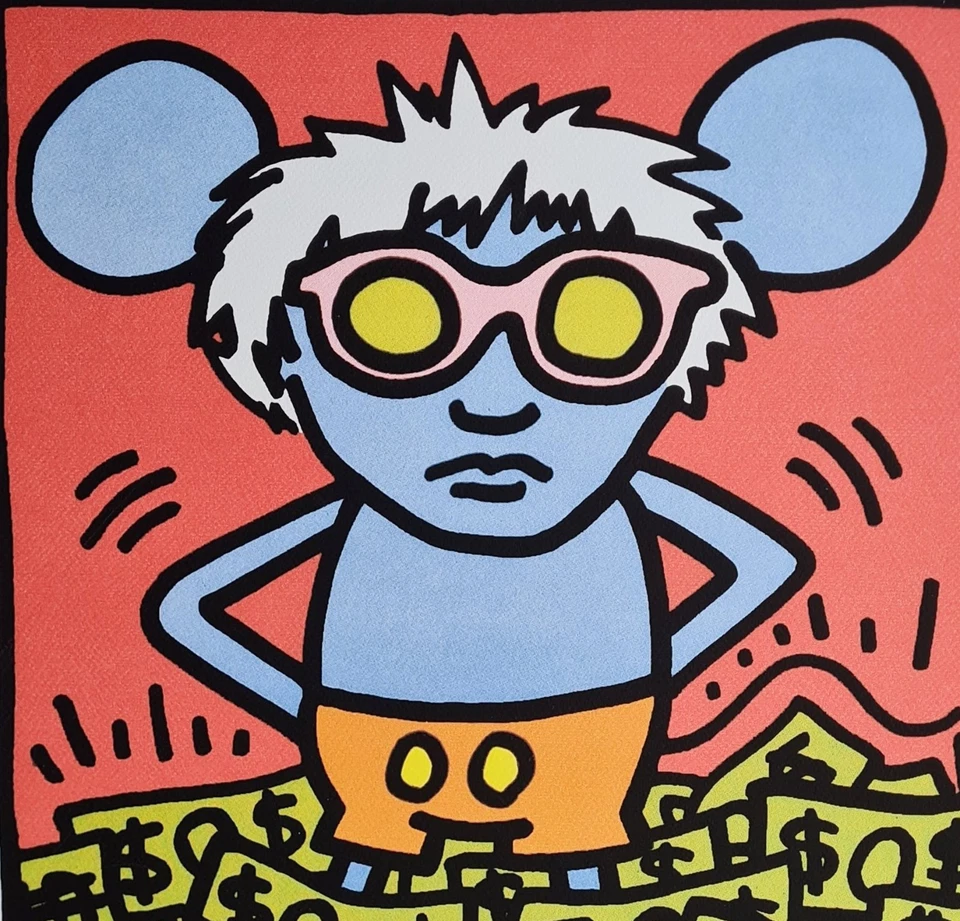 KEITH HARING * Andy Mouse * 70 x 50 cm * signed lithograph * limited # 29/150 - Bild 3 von 4
