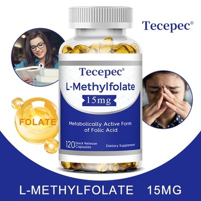 L-Methylfolate Capsules Enhance Memory & Focus,Balanced Mood,Brain& Heart Health