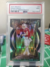 2024 Select: Black & Green Shock - Drake Maye (RC)  (#27) PSA 9