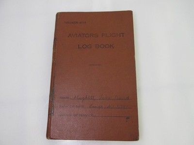 NAVAER-4111 Aviators Flight Log Book USNR 1945 Kaneohe Naval Air Station SNJ-4 5