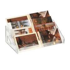 4 Tier Acrylic Card Display Stand for Trading Baseball, Clear