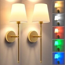 Wall Lights Battery Operated Wall Sconces Set of 2,Gold Wireless Wall Sconces