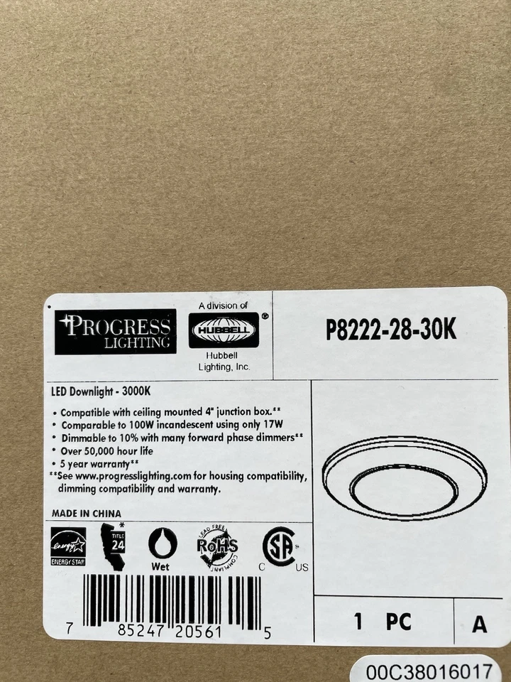 Progress Lighting A Division of HUBBELL New Style Can Lights New in Box Lot of 4 - Image 4 of 4