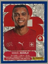 Manuel AKanji Panini FIFA World Cup 2026 Blue Crumple Parallels Sticker