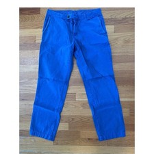 Brooks Brothers Milano Slim Fit Chinos Pants Blue W33 L32 Cotton Casual