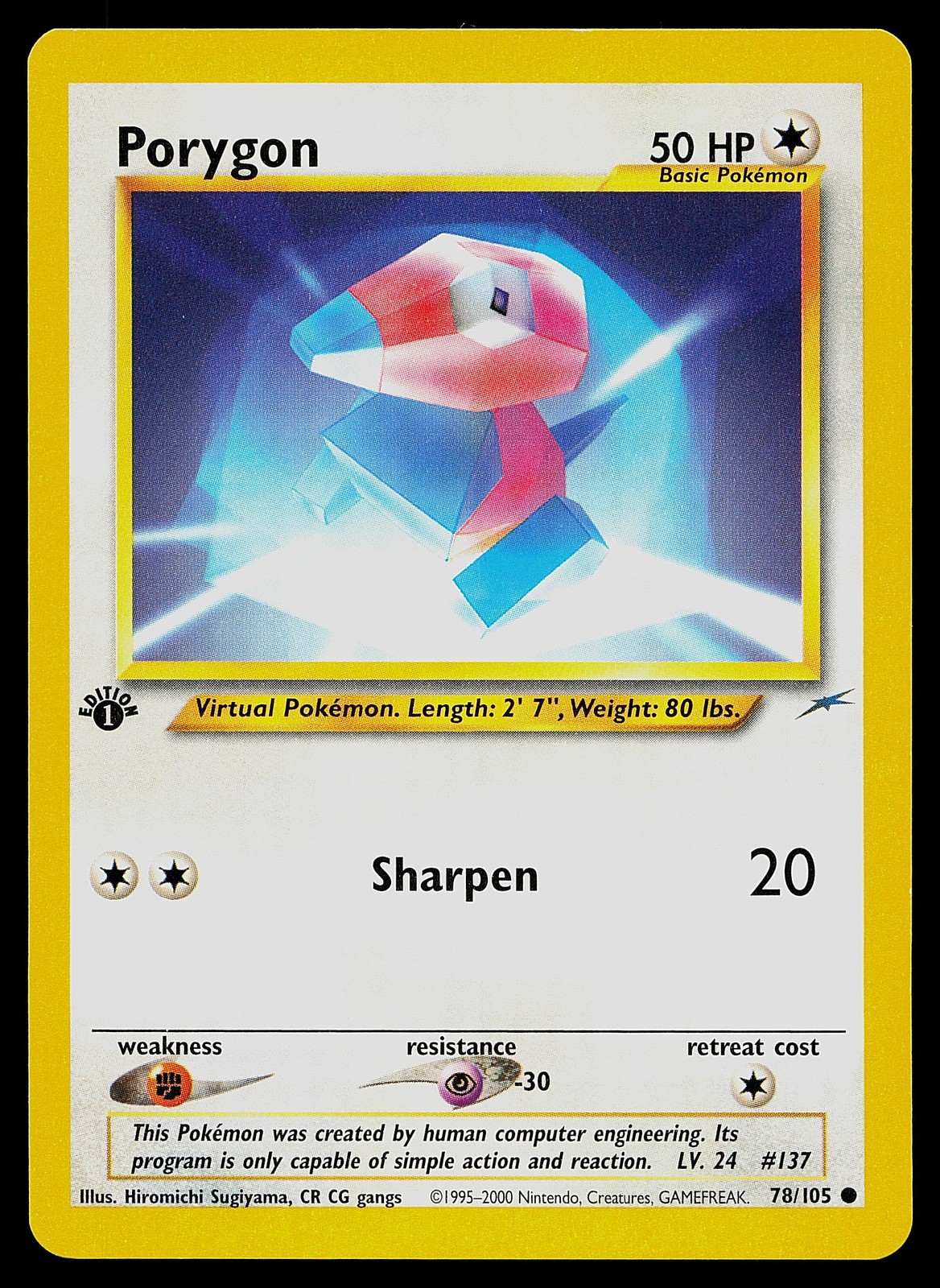 Pokemon Card - Porygon Neo Destiny 1st Edition 78/105 Common