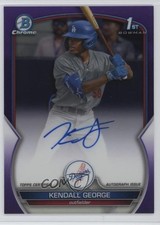 2023 Bowman Draft Chrome Prospect Purple Refractor /250 Kendall George Auto 03ox