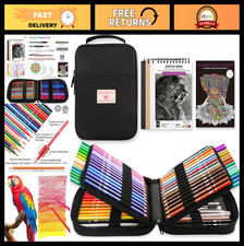 80 Colored Pencils Set - 72 Vibrant Soft Core Art Supplies for Adults Beginner