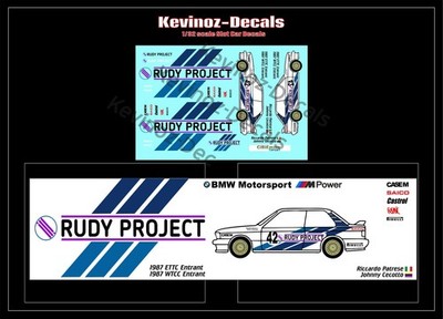 Decals im Maßstab 1:43 & 1/32 (Scalextric Roadtrain) für BMW Rudi Project Transporter