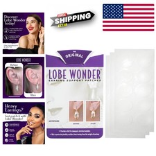 Earring Support Patches 60 Pack Hypoallergenic USA Ear Lobe Protectors for Women