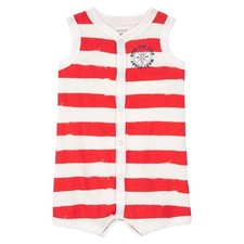 PAGLIACCETTO PANTALONCINO RIDE THE TIDE/WEST COAST-CARTER'S ARANCIONE E BIANCO-TAGLIA 3 MESI-NUOVO CON ETICHETTE