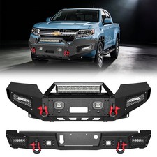For 2015-2022 Chevy Colorado Aaiwa New Front And Rear Bumper W/winch Plate&light