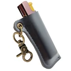 Lighter Holder Keychain Leather Lighter Case Keyring Mini  Pocket Lighter Pouch