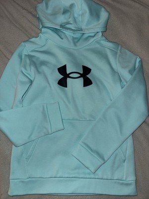 Under Armour Light Blue Pullover Fleece Hoodie YLG 