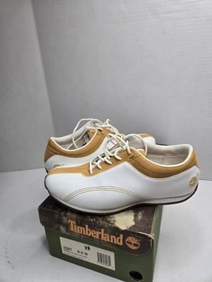 Women's Timberland Triathalon Shoes Oxford White Wheat Tan Sneakers Size 8½ W