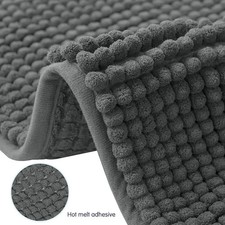 Super Soft Microfiber Shaggy Rugs Non Slip Absorbent Bath Mat Bathroom Carpet