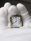Seiko Tank Watch White Dial Gold Plated Rectangle 4110-5007 New Battery