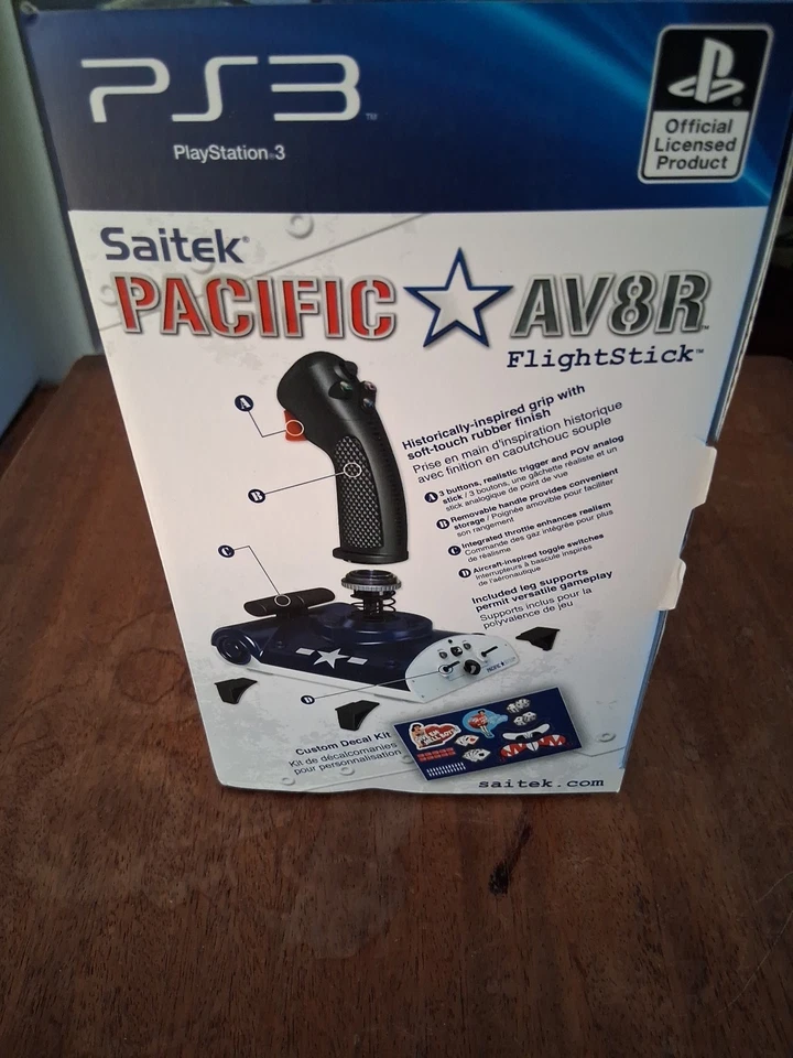 Saitek Pacific AV8R Flight Stick PS3 PlayStation 3 CIB (never opened) - Image 4 of 4