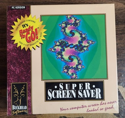 Super Screen Saver by Buckhead Software (1994, MS-DOS, 3-1/2'' Floppy Disk) NEW