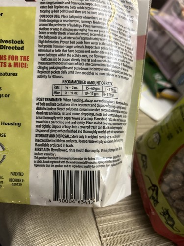 Lot of Two 18 OZ RatX Bag All-Natural for All Speiecs of Rat and Mouse NIB - Picture 15 of 18