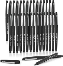 Felt Tip Pens, 30 Pack, 0.7Mm Medium Point, Blackmarkers for Journaling Writin