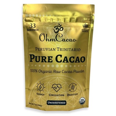 Ohm Raw Cacao Powder Organic Pure Unsweetened | Natural Source of Magnesium, ...