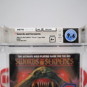 NES Nintendo SWORDS AND & SERPENTS - WATA GRADED 9.6 A+! NEW & Factory Sealed!