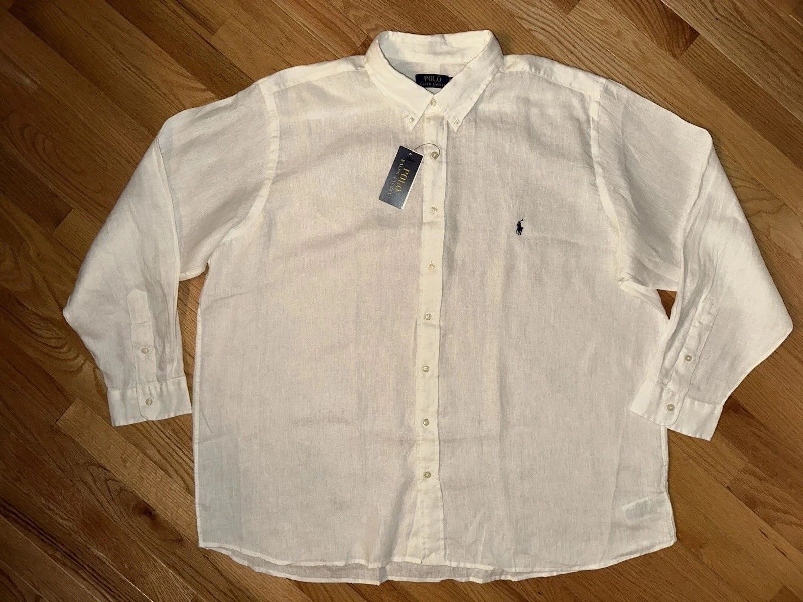nwt $148 Polo Ralph Lauren 100% Linen Shirt sz 2XB