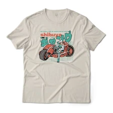 Shibuya Cyberpunk Biker Girl Aesthetic Graphic T-Shirt Lightweight Cotton Tee