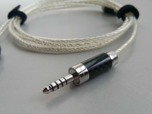 5N Pure Silver Sennheiser HD800 cable Furutech carbon 4.4mm TRRS NW-WM1Z Hi-End - Picture 2 of 2