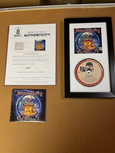 STEVE PERRY Season Journey SIGNED Card & CD Autograph Beckett LOA FRAMED - Picture 4 of 4