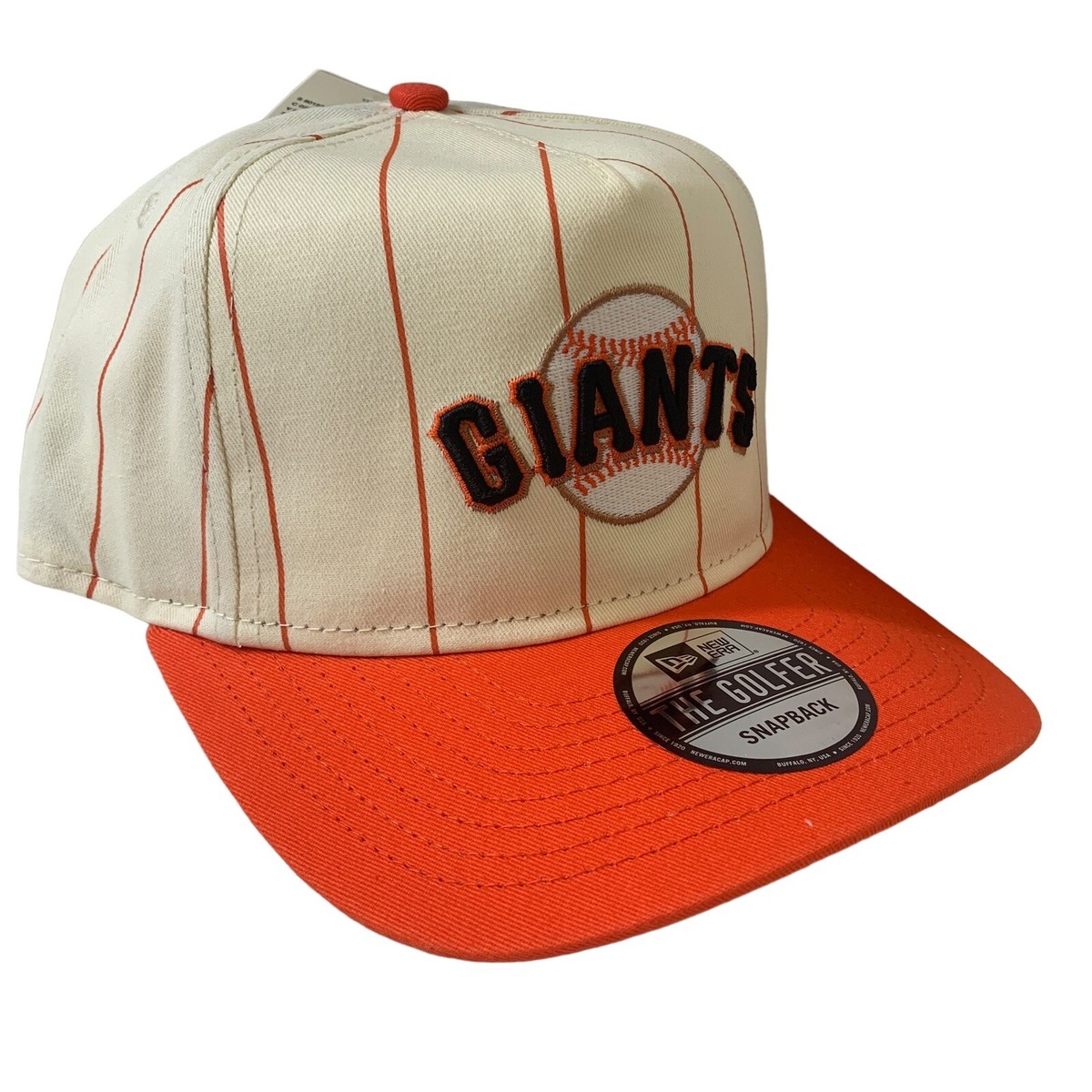 San Francisco Giants New Era Pinestripe The Golfer Snapback