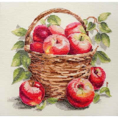 Counted Cross Stitch Kit Apples DIY Abris Art