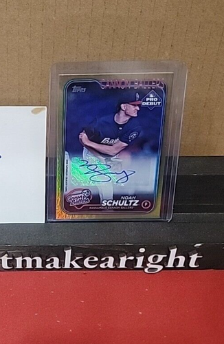 2024 Topps Pro Debut #PD-97 Noah Schultz GOLD FOIL RC Auto #45/50 Top Prospect