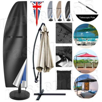 Outdoor Parasol Protective Cover Waterproof for 2M-4M Cantilever Banana Umbrella