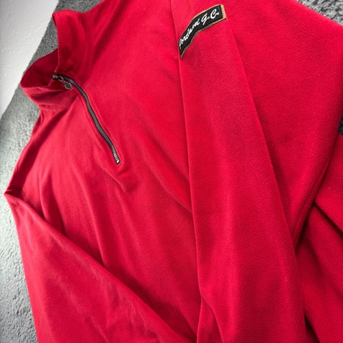 Pullover de golf SDI para hombre 2XL vintage Portland Course rojo 1/4 cremallera parche Dadcore de colección - Imagen 11 de 12