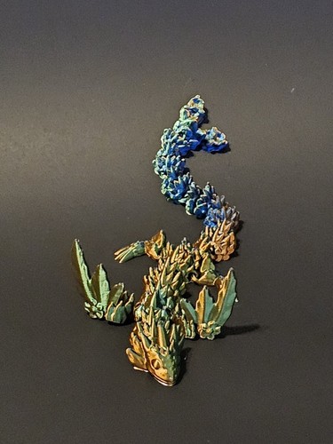 3D Printed Articulated Dragon. Winged Dragon 3D Printed. Flexi Factory Toy - Picture 4 of 12