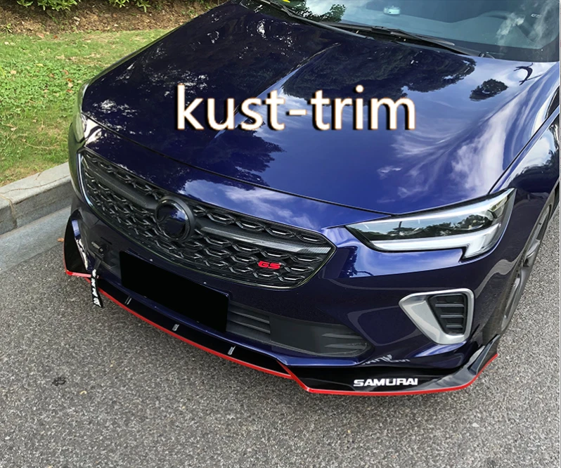 Kit divisor de lábios para Buick Regal GS 2018-2020 ABS preto vermelho parachoque dianteiro acabamento*3 - Imagem 4 de 4