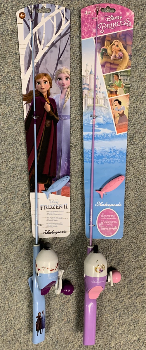 Disney Princess/Frozen II Kids Fishing Pole Rod Reel Spincast