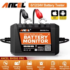 ANCEL BM300 PRO Car Battery Monitor​​ Battery Tester 12V 24V 6V Voltage Test