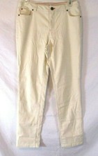 New Peace Love World Slim Leg Jeans Beige Sz 8 Peached Sateen A288575 Women YU14