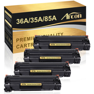 4 Toner Für HP CE285A CB436A LaserJet Pro P1102 W P1505 M1212NF M1522 M1217NFW